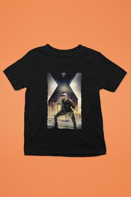 Unisex X-Men Days of Future Past Baskılı Siyah Çocuk Tişört