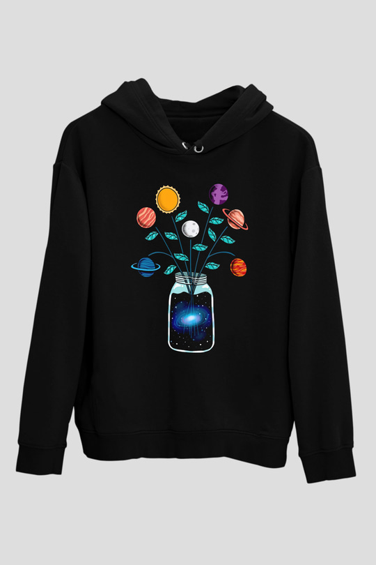 Vazodaki GezegenlerSiyah  Unisex Hoodie
