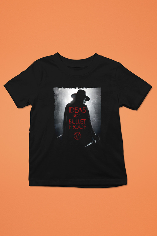 Vendetta Siyah Unisex Çocuk Tişört