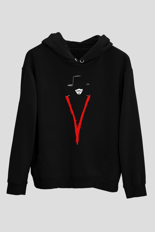 Vendetta Siyah Unisex Hoodie