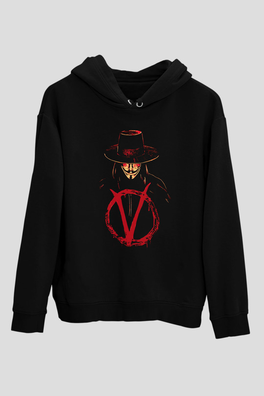 Vendetta Siyah Unisex Hoodie