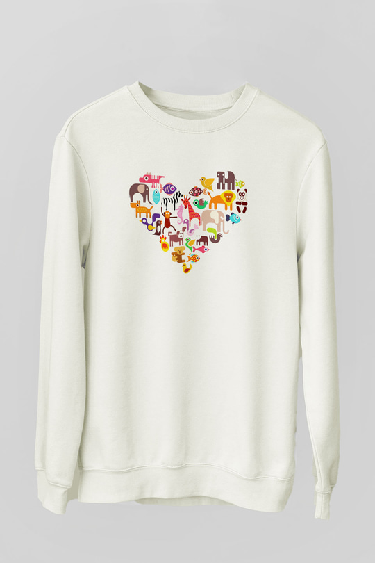 Veteriner Beyaz Unisex Sweatshirt