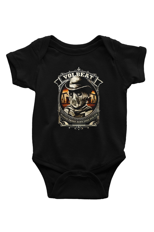 Volbeat Baskılı Siyah Bebek Body - Zıbın