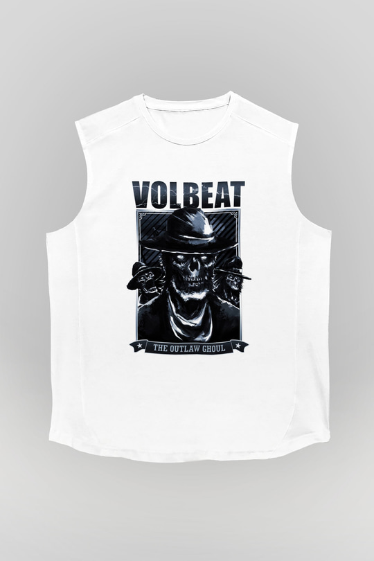 Volbeat Beyaz Unisex Kolsuz Tişört