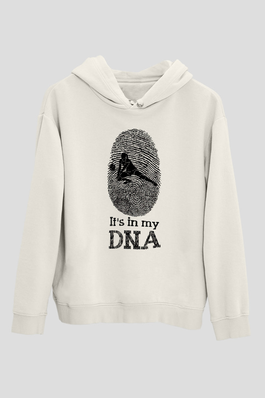 Voleybol Baskılı Unisex Ekru Hoodie
