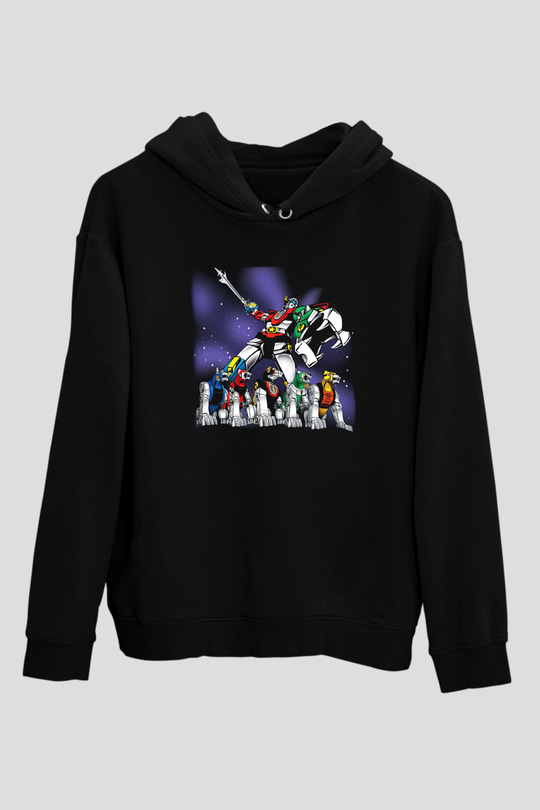 Voltron Siyah Unisex Kapüşonlu Sweatshirt