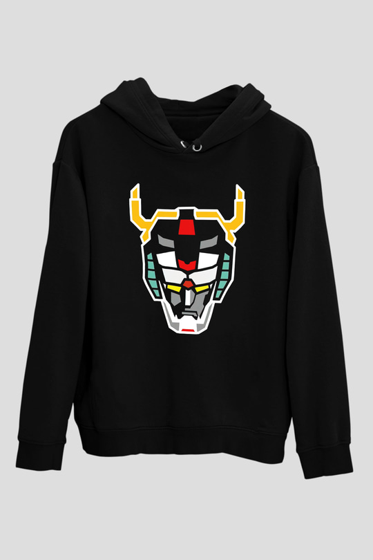 Voltron Siyah Unisex Kapüşonlu Sweatshirt