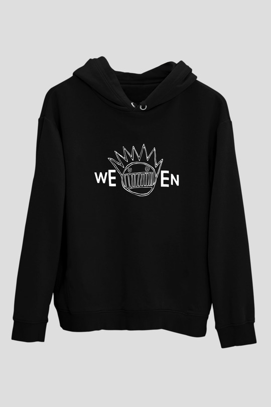 Ween Siyah Unisex Kapşonlu Sweatshirt
