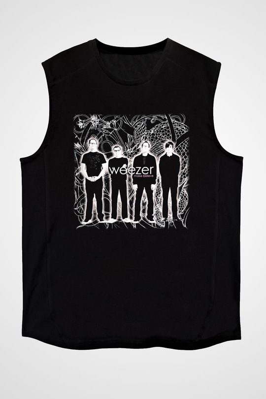 Weezer Siyah Unisex Kolsuz Tişört