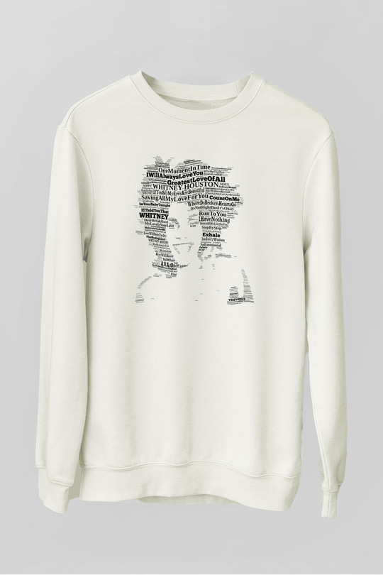Whitney Houston Beyaz Unisex Sweatshirt