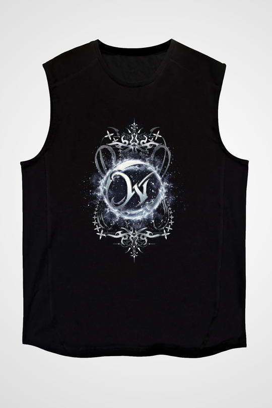 Wintersun Baskılı Unisex Siyah Kolsuz Tişört - Tshirt