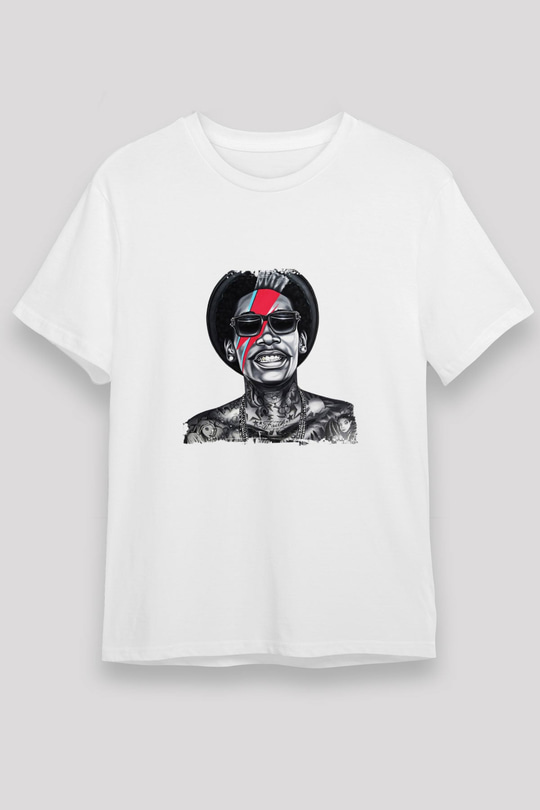 Wiz Khalifa Baskılı Unisex Beyaz Tişört