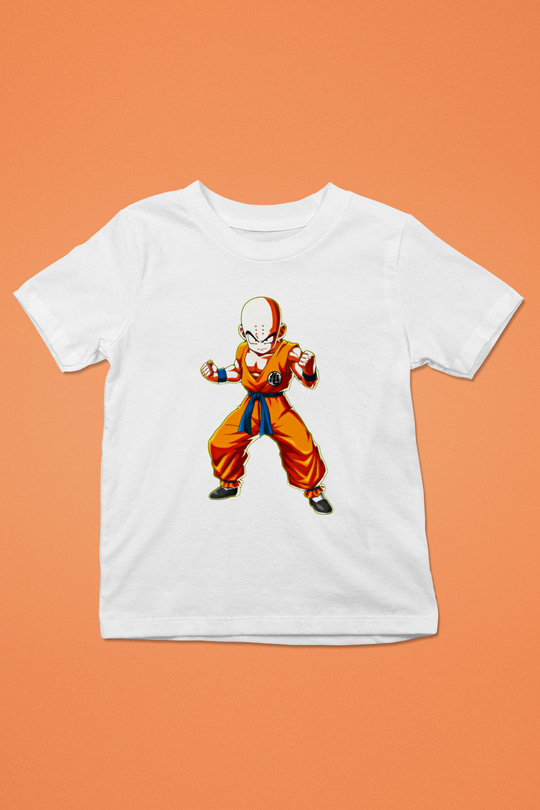 Wushu Baskılı Unisex Beyaz Çocuk Tişört - Tshirt