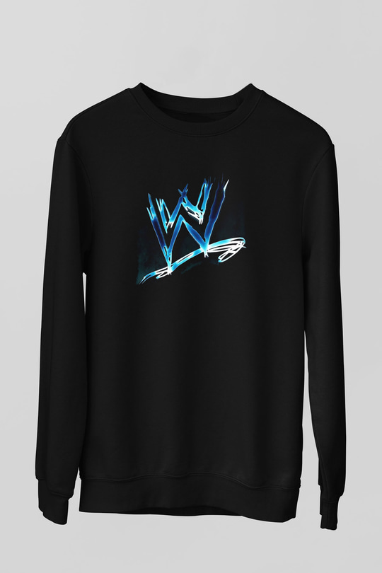 WWE Siyah Unisex Sweatshirt