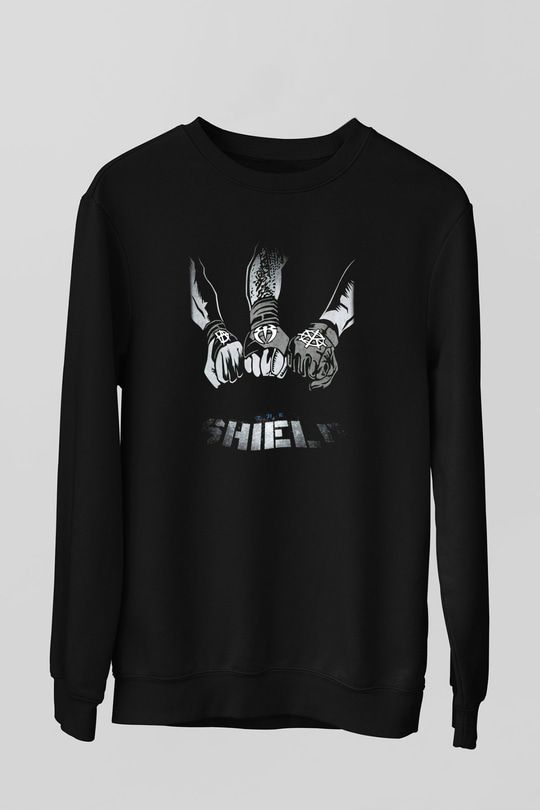 WWE Siyah Unisex Sweatshirt