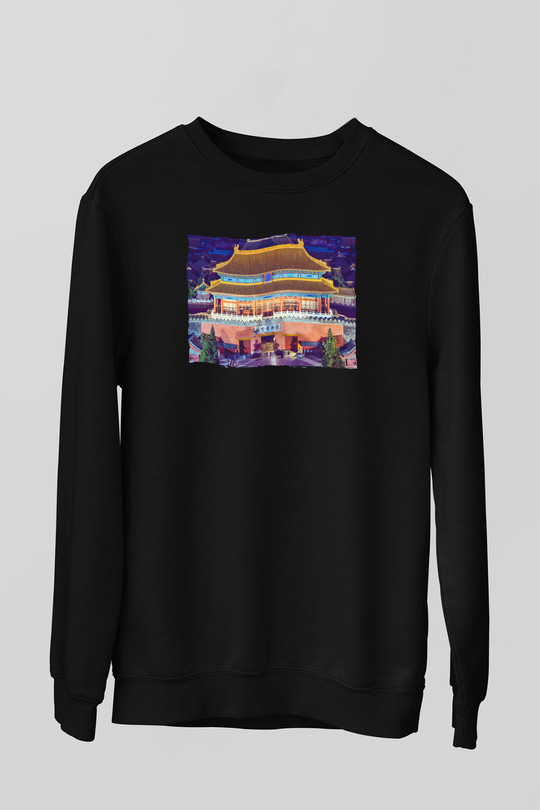 Yasak Şehir Siyah Unisex Sweatshirt