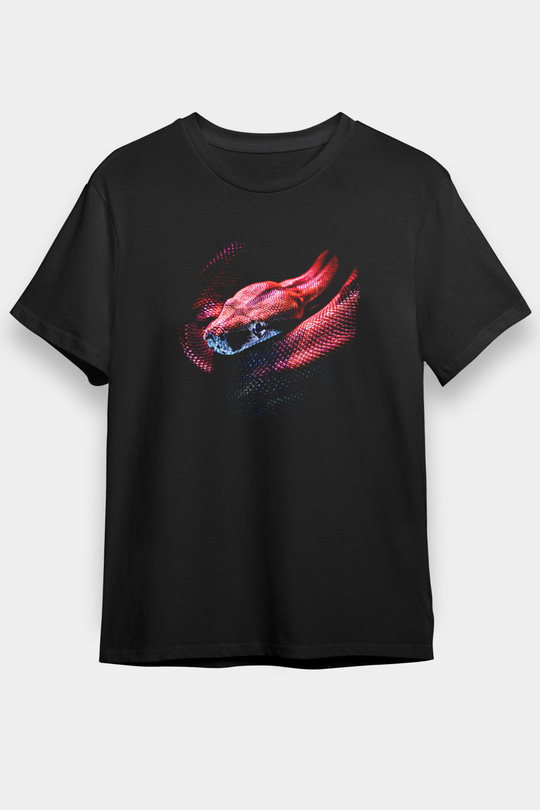 Yılan Siyah Unisex Tişört T-Shirt - TişörtFabrikası