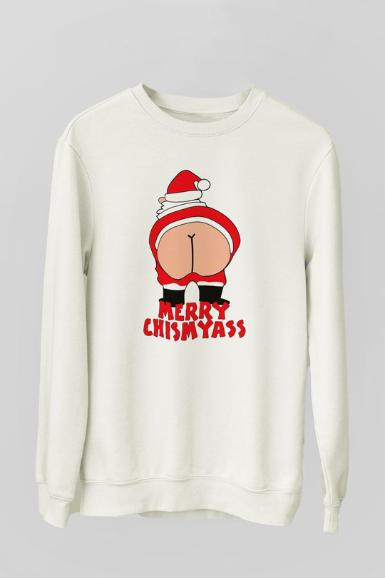 Yılbaşı Beyaz Unisex Sweatshirt
