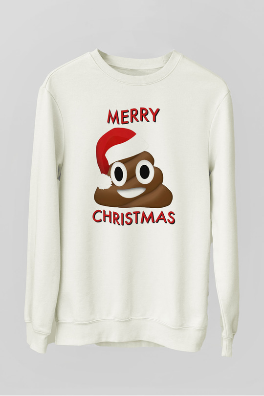 Yılbaşı Beyaz Unisex Sweatshirt