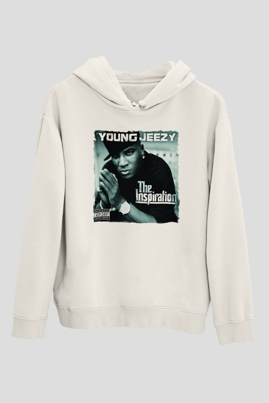 Young Jeezy Beyaz Unisex Kapüşonlu Sweatshirt