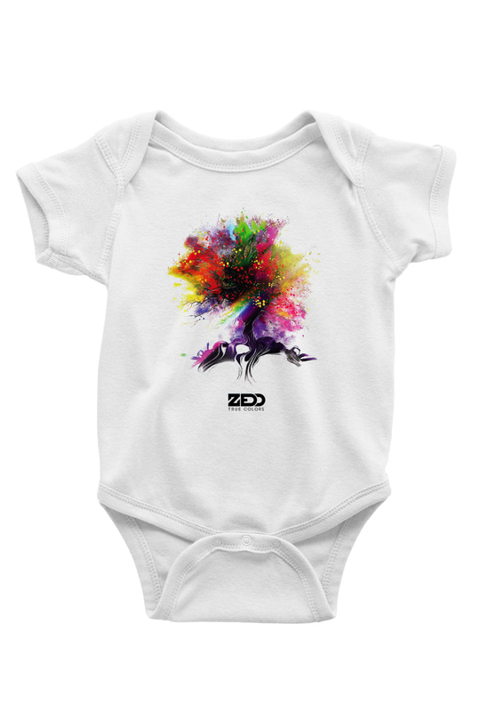 Zedd Baskılı Beyaz Unisex Bebek Body - Zıbın