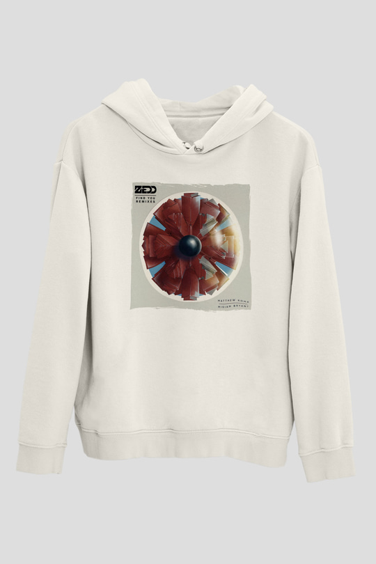Zedd Beyaz Unisex Kapüşonlu Sweatshirt