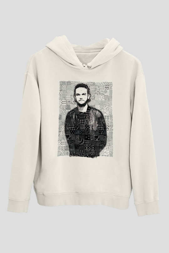 Zedd Beyaz Unisex Kapüşonlu Sweatshirt