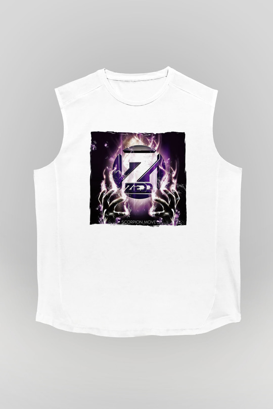 Zedd Beyaz Unisex Kolsuz Tişört