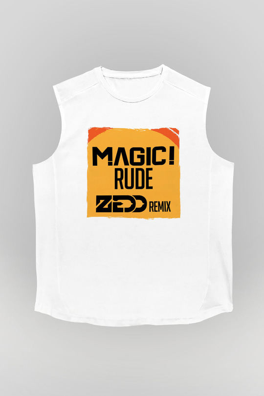 Zedd Beyaz Unisex Kolsuz Tişört