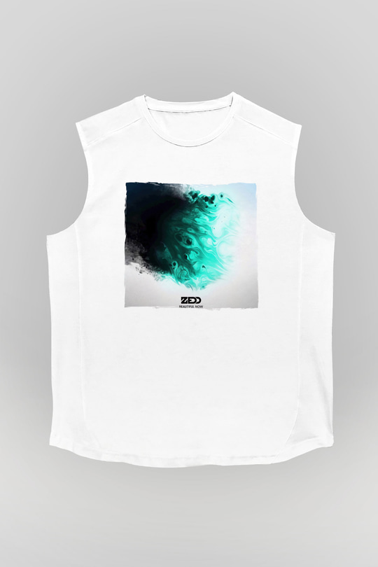 Zedd Beyaz Unisex Kolsuz Tişört