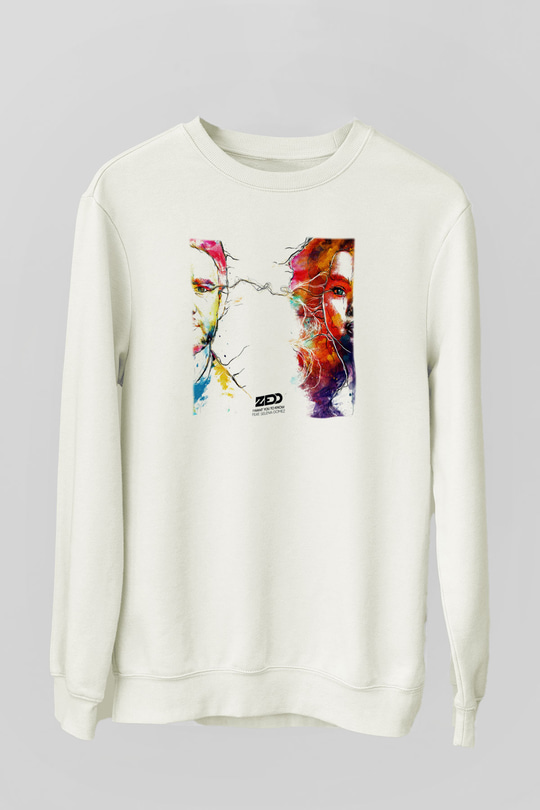 Zedd Beyaz Unisex Sweatshirt