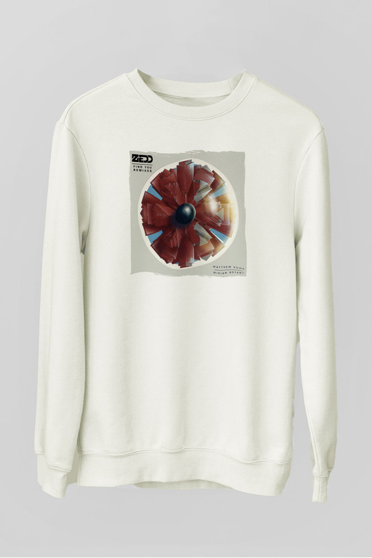 Zedd Beyaz Unisex Sweatshirt