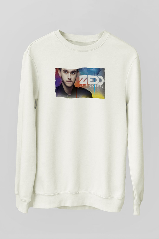 Zedd Beyaz Unisex Sweatshirt