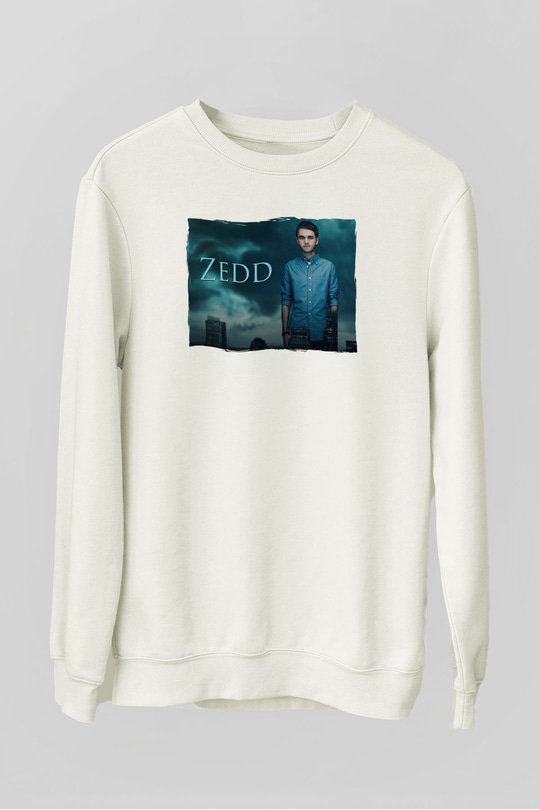 Zedd Beyaz Unisex Sweatshirt