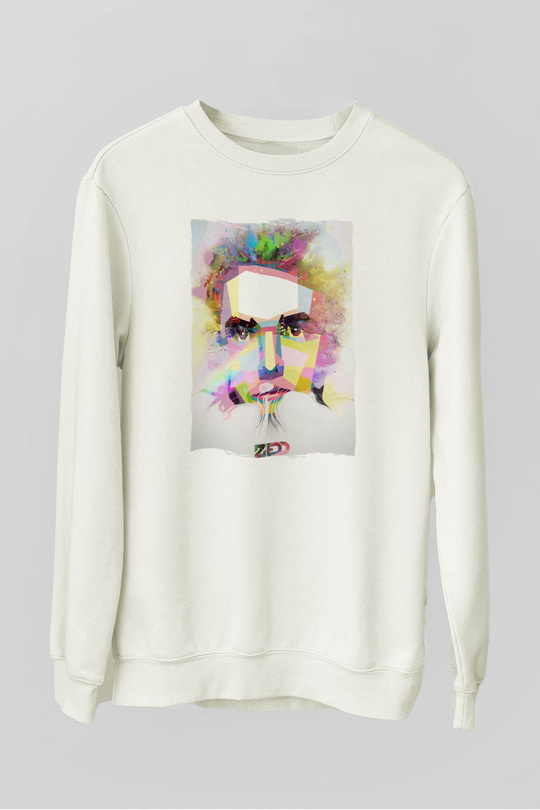 Zedd Beyaz Unisex Sweatshirt