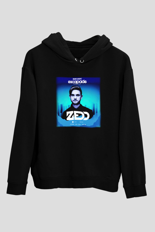 Zedd Siyah Unisex Hoodie