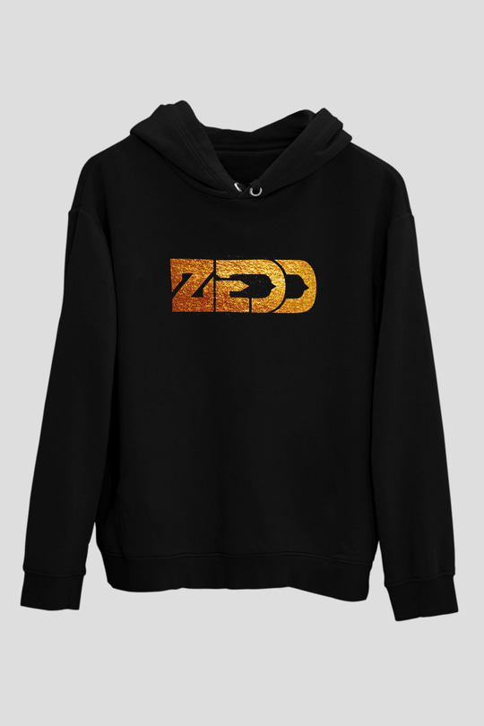 Zedd Siyah Unisex Kapüşonlu Sweatshirt