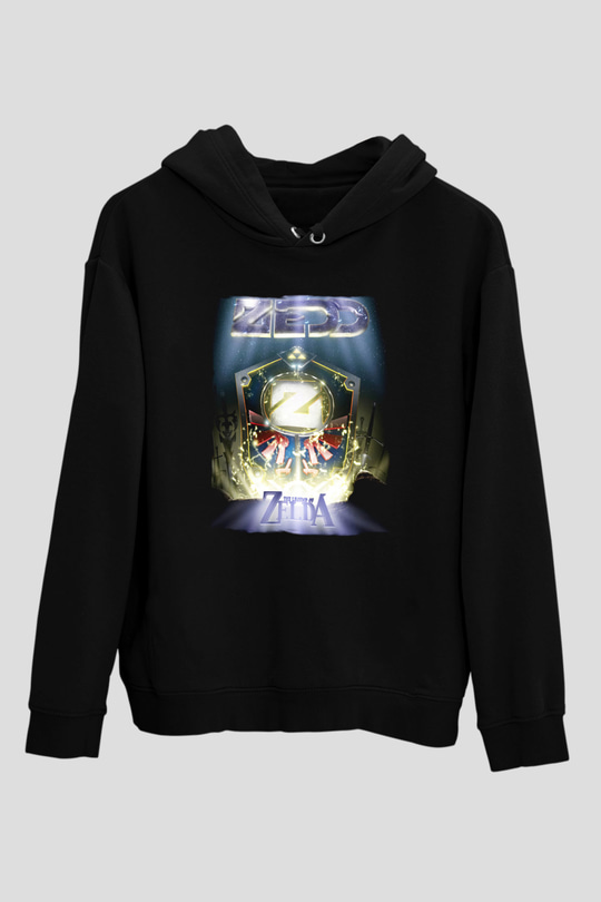 Zedd Siyah Unisex Kapüşonlu Sweatshirt