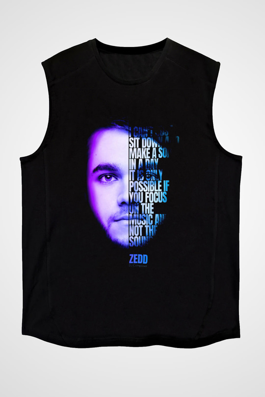 Zedd Siyah Unisex Kolsuz Tişört