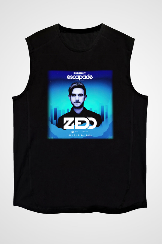 Zedd Siyah Unisex Kolsuz Tişört