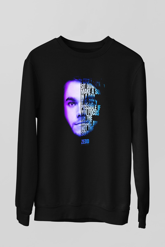 Zedd Siyah Unisex Sweatshirt