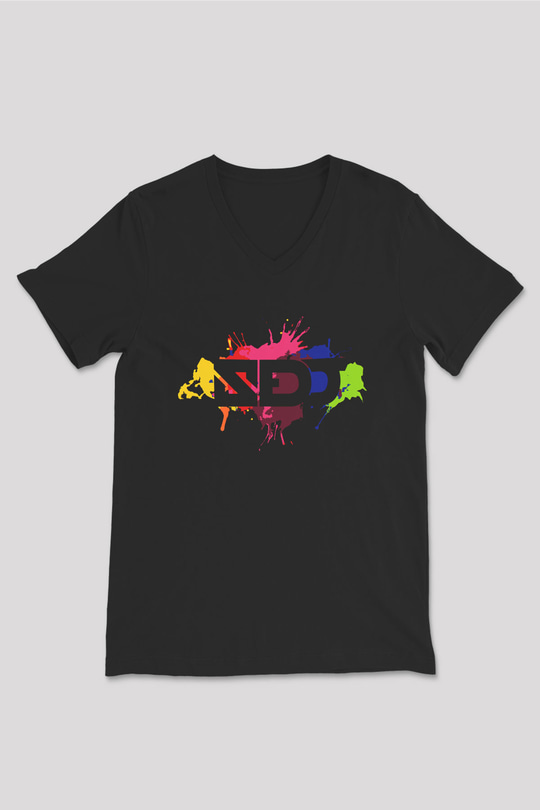 Zedd Siyah Unisex V Yaka Tişört T-Shirt