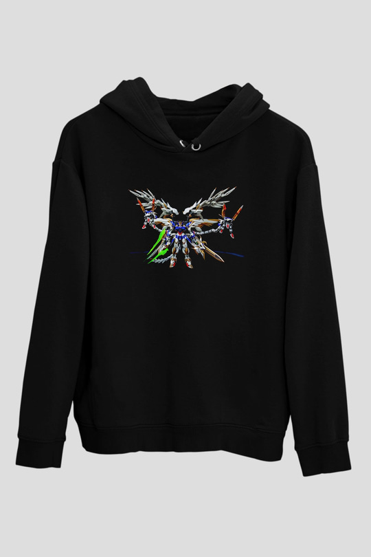Zero Wing Siyah Unisex Hoodie