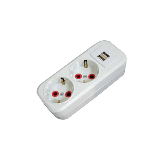 Ayka İkili Grup Priz Topraklı Klemensli USB li