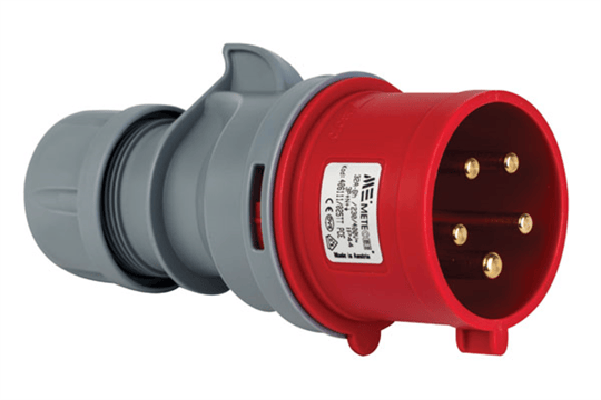 Mete 5X32A. IP44 Düz Fiş 3P+N+E