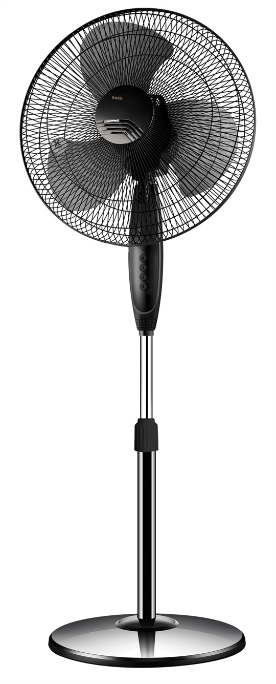 Raks SF 16 Max Ayaklı Vantilatör Siyah 40 Cm 3 Kanat Pervaneli