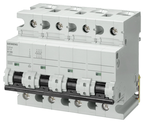 Siemens 5SP4480-7 80A; 3 Faz+Nötr; 70Mm Otomat; Anahtarlı Otomatik Sigorta; 10Ka; C Tipi; Yavaş Karakterli