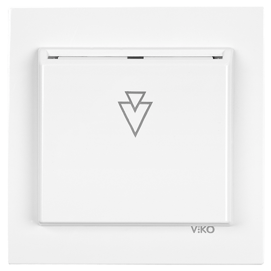 Viko Karre/Meridian Beyaz Energy Saver Mekanik Anahtarlı (Gecikmeli 230V) Çerçevesiz