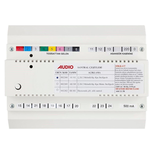 Audio 002268 AS 302 Kapıcılı Çift Zilli 2 Melodili Santral
