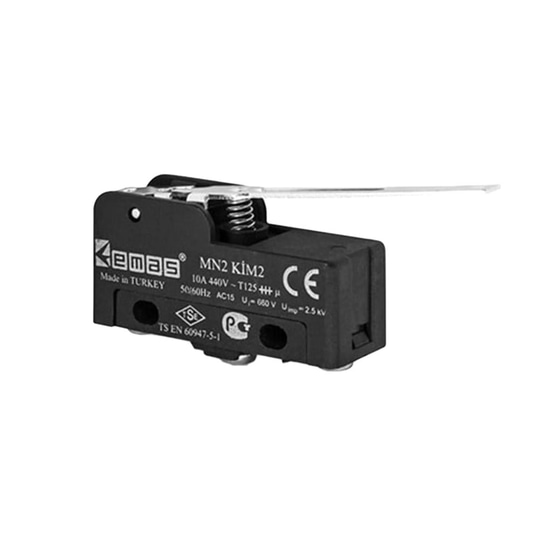 Emas MN2KIM2 Metal Uzun Kollu 1CO MN2 Serisi Plastik Mini Switch